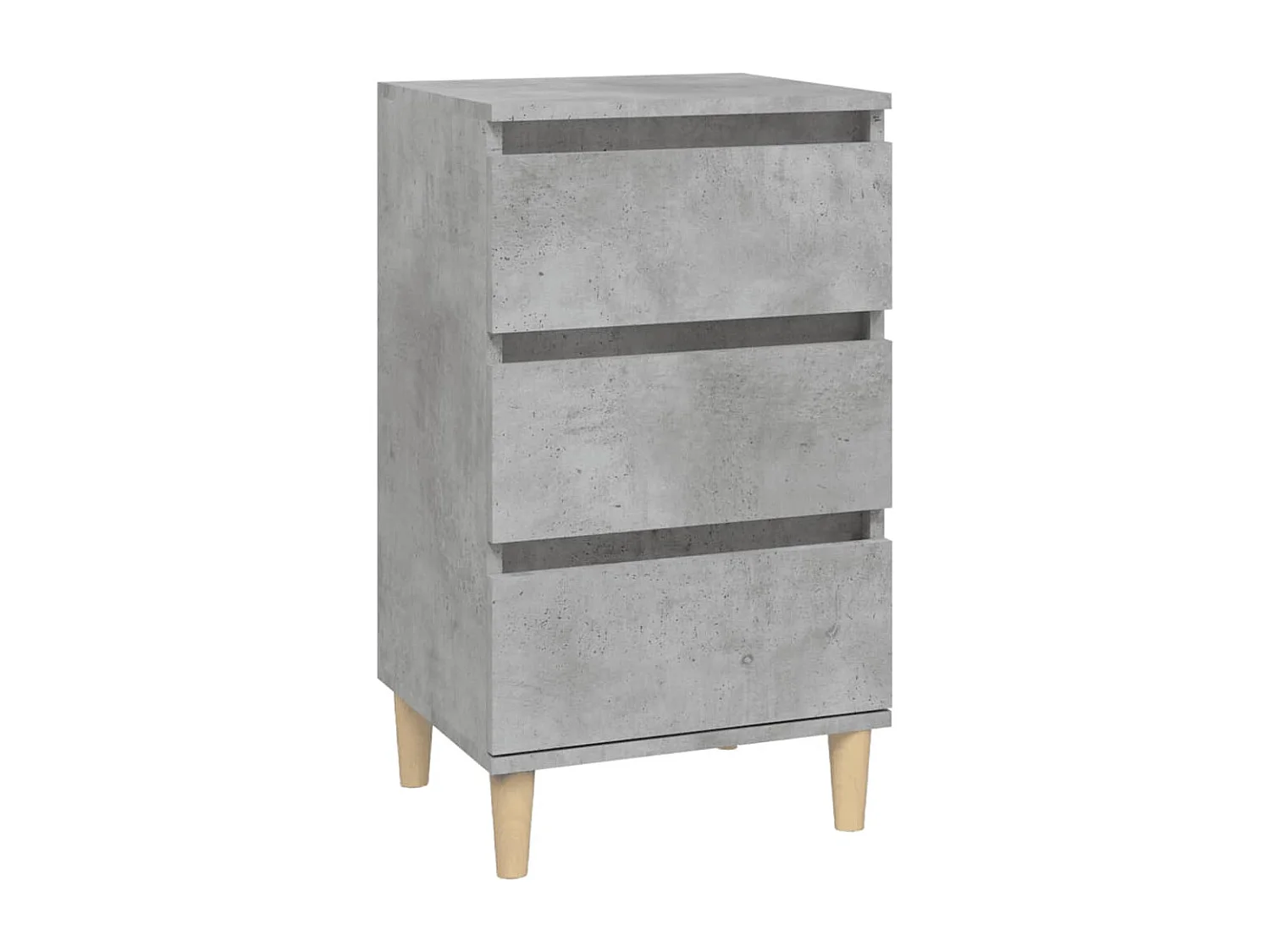 Table de chevet gris béton 40x35x70 bois d'ingénierie