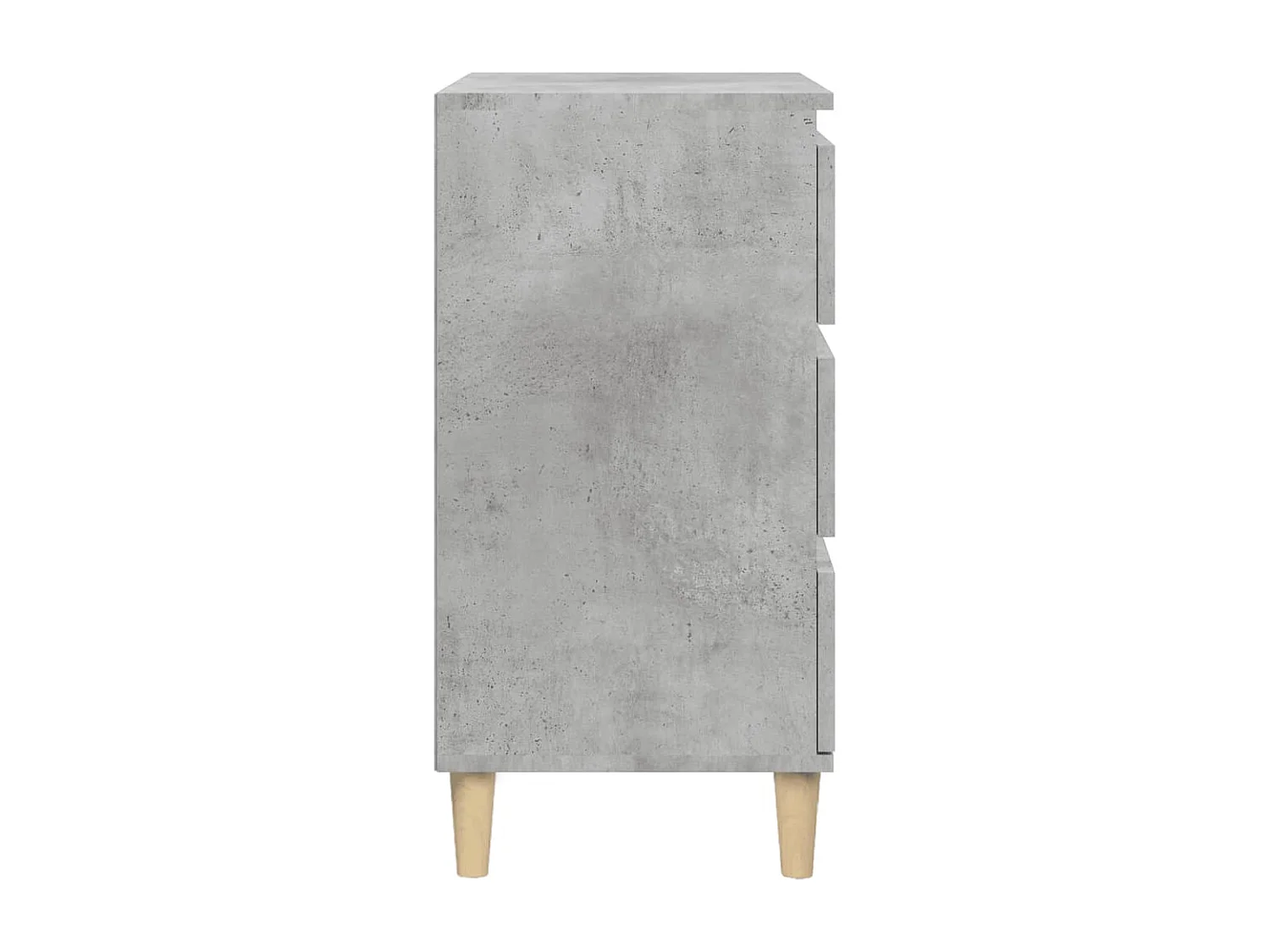 Table de chevet gris béton 40x35x70 bois d'ingénierie