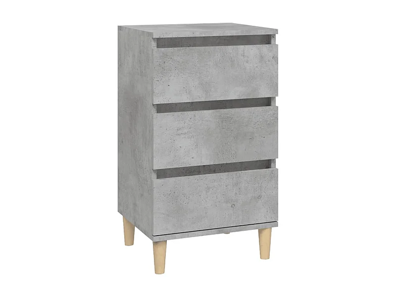 Table de chevet gris béton 40x35x70 bois d'ingénierie