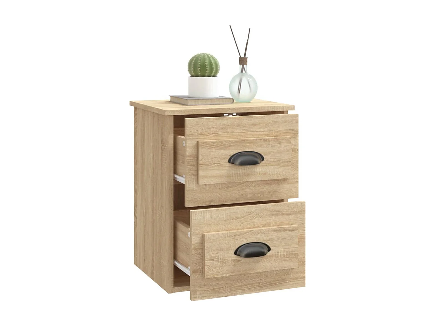 Tables de chevet murales 2 pcs chêne sonoma 41,5x36x53