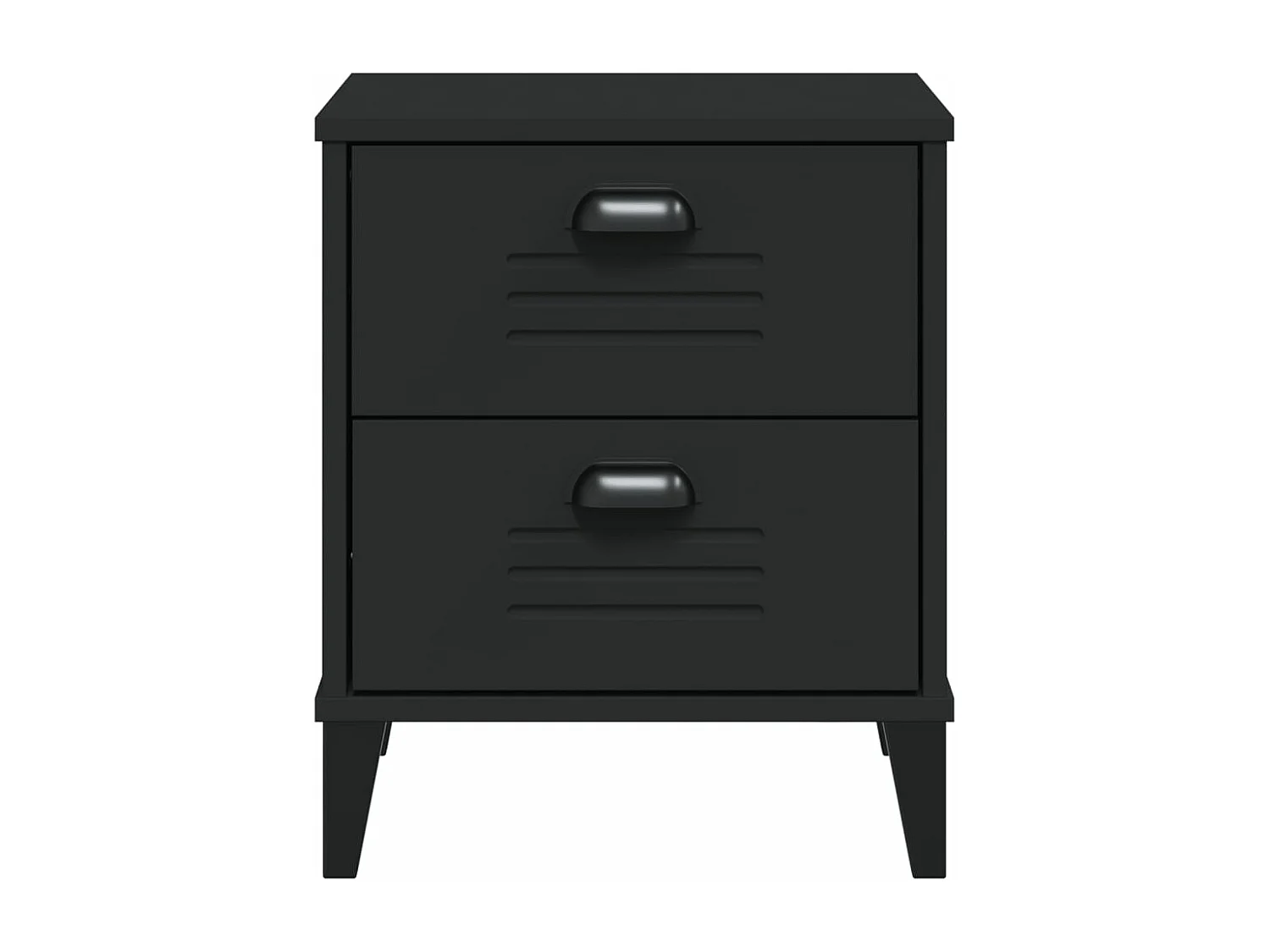 Table de chevet VIKEN noir bois de pin solide