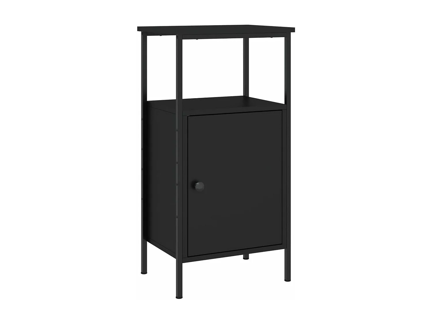 Table de chevet noir 41x31x80 bois d’ingénierie