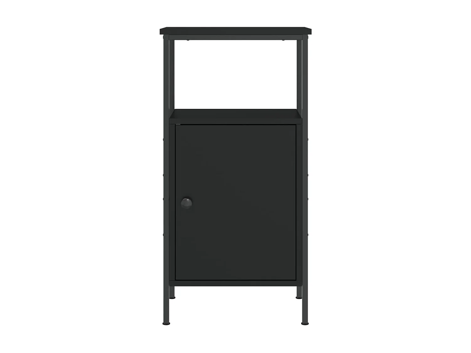 Table de chevet noir 41x31x80 bois d’ingénierie