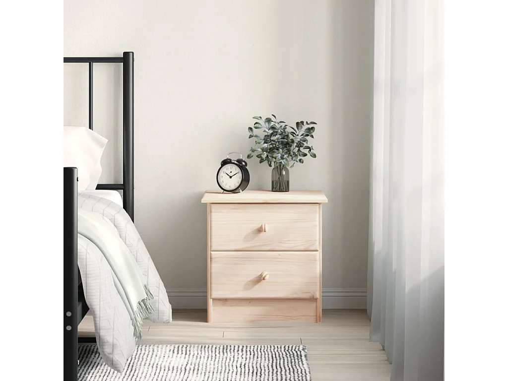 Table de chevet ALTA 43x35x40,5 bois de pin massif