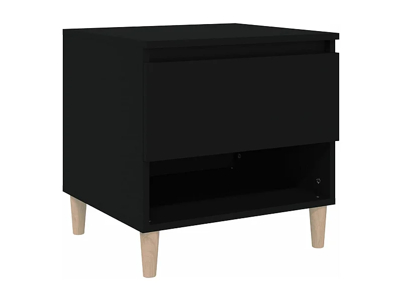 Table de chevet Noir 50x46x50 Bois d’ingénierie