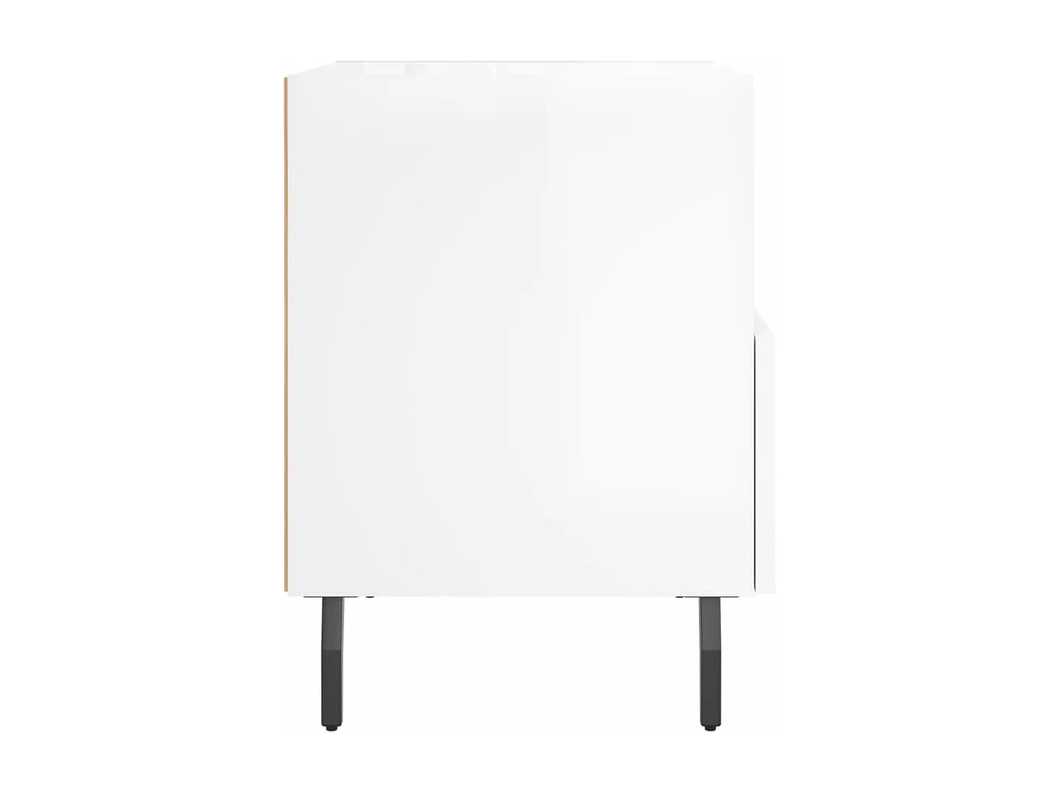 Tables de chevet 2 pcs blanc brillant 40x35x47,5