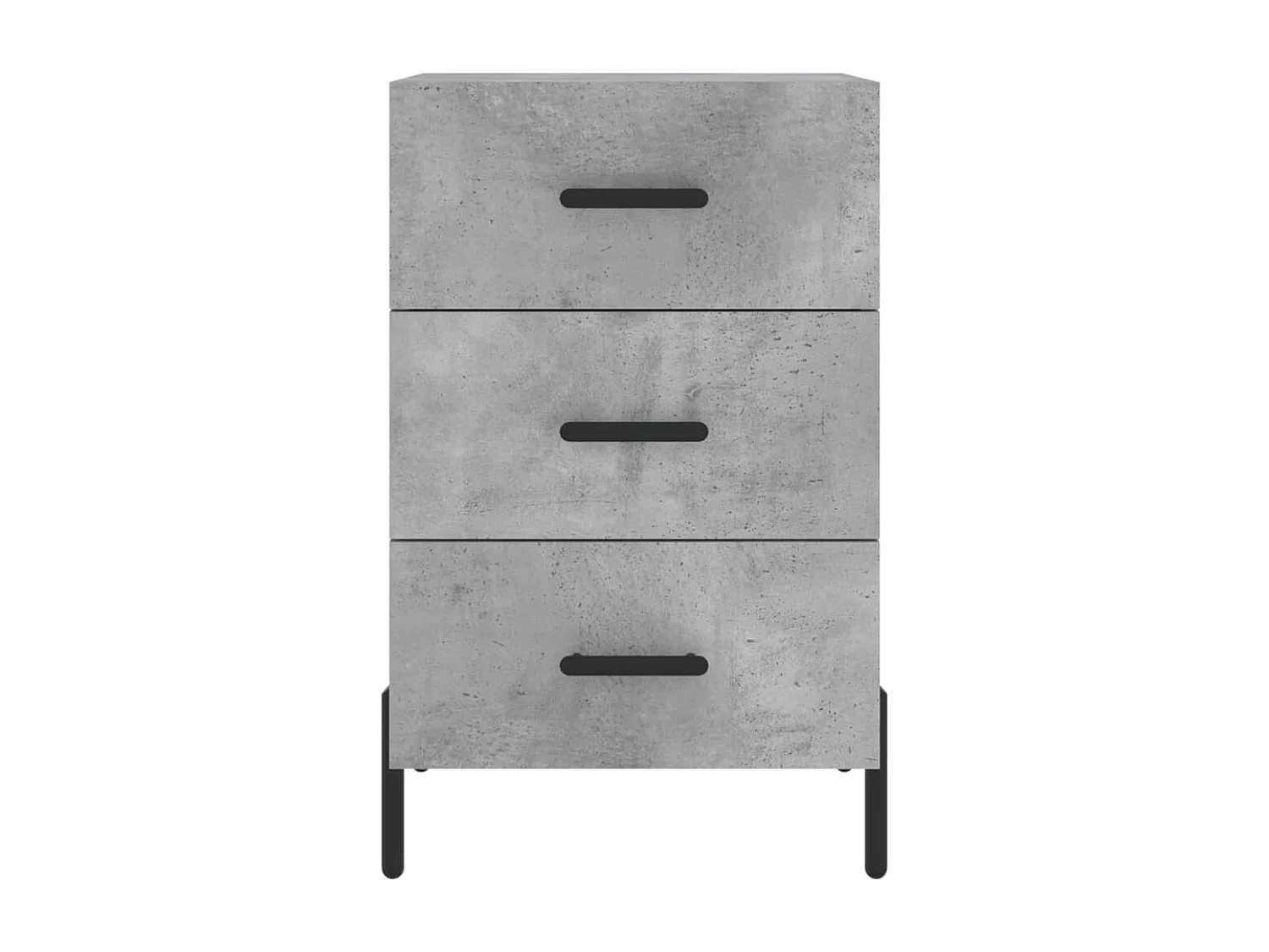 Table de chevet gris béton 40x40x66 bois d'ingénierie