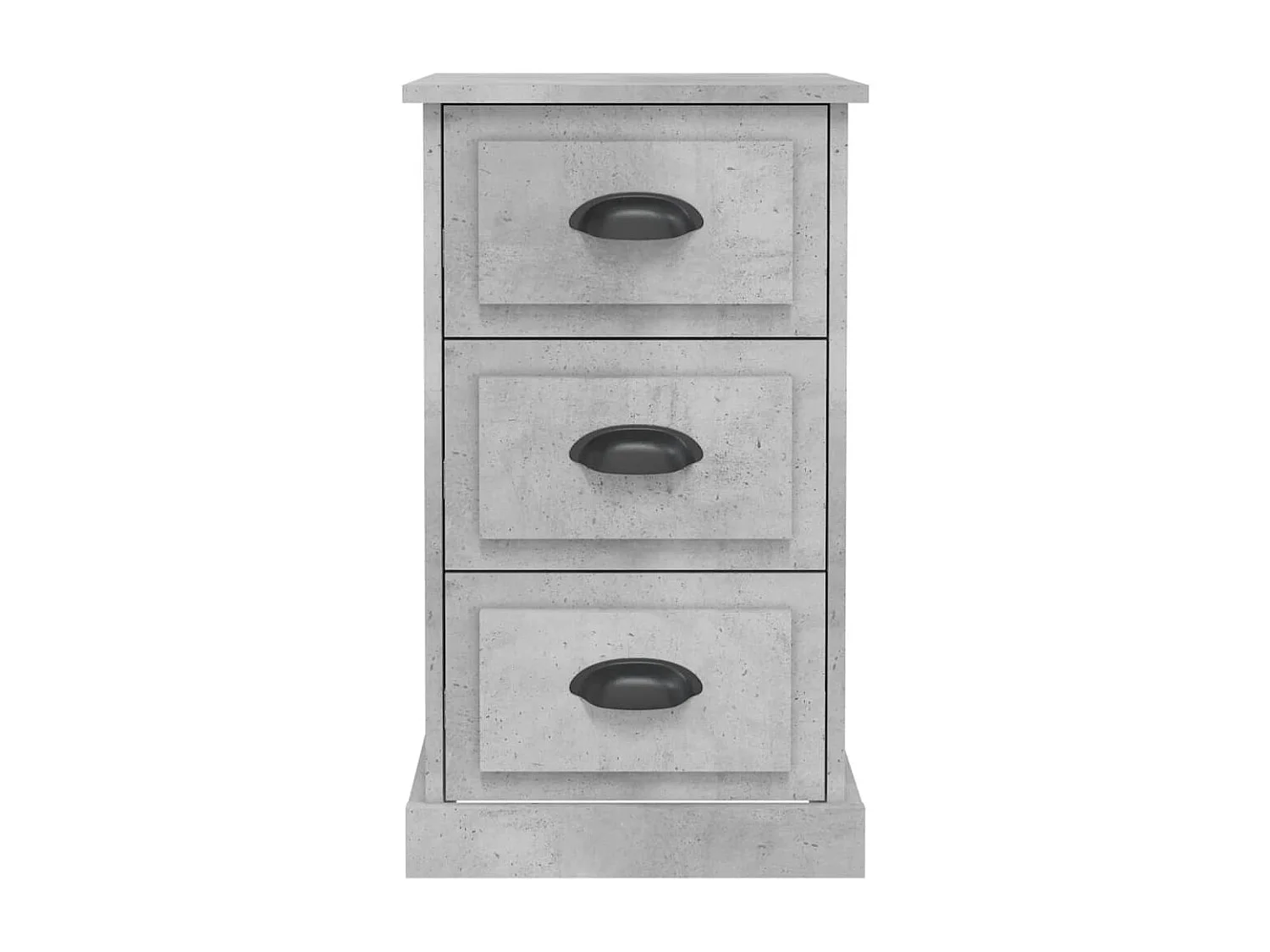 Table de chevet gris béton 39x39x67 bois d'ingénierie