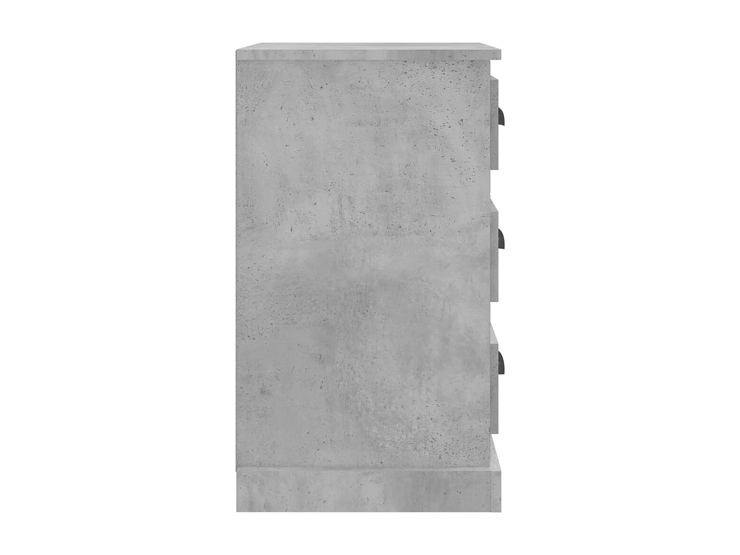 Table de chevet gris béton 39x39x67 bois d'ingénierie