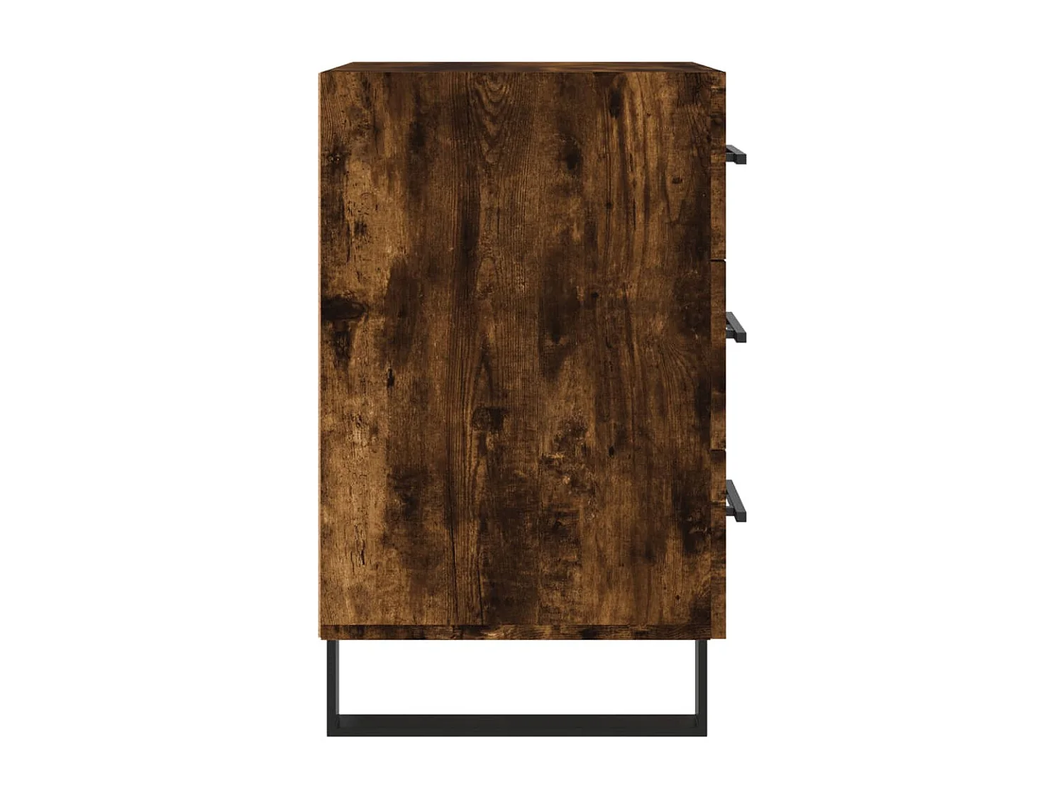 Table de chevet chêne fumé 40x40x66 bois d'ingénierie