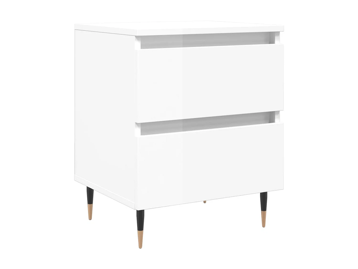 Tables de chevet 2 pcs blanc brillant 40x35x50