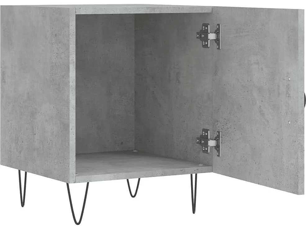 Tables de chevet 2 pcs gris béton 40x40x50 bois d’ingénierie