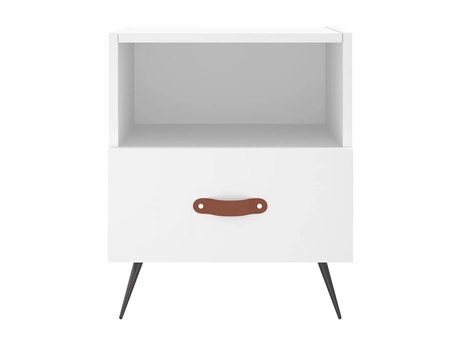 Tables de chevet 2 pcs blanc 40x35x47,5 bois d’ingénierie