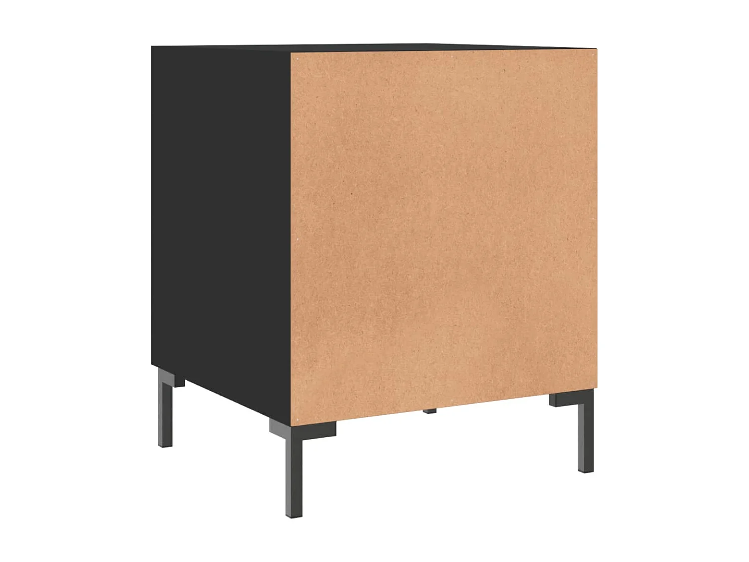 Tables de chevet 2 pcs noir 40x40x50 bois d’ingénierie