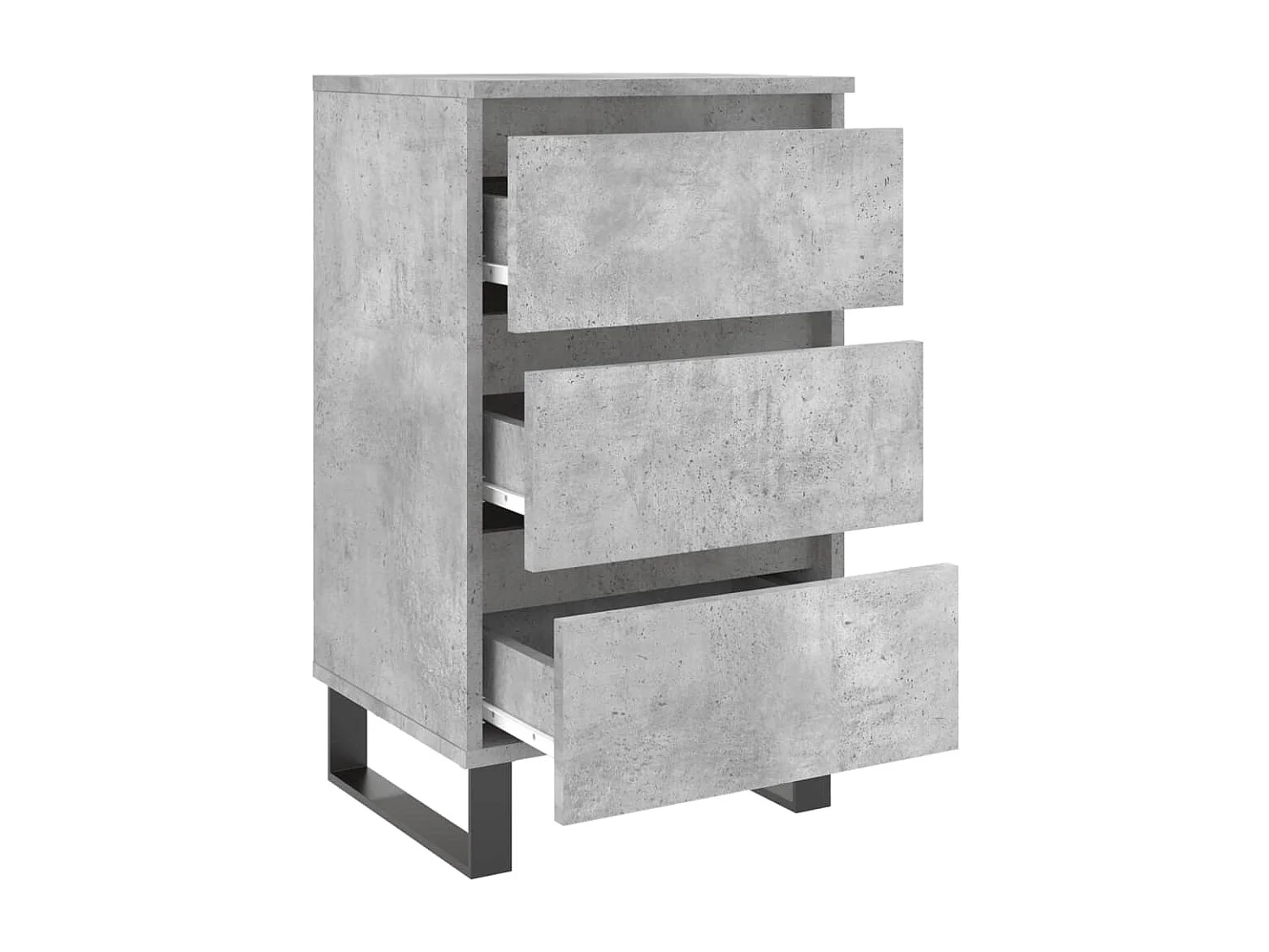 Tables de chevet 2 pcs gris béton 40x35x69 bois d’ingénierie