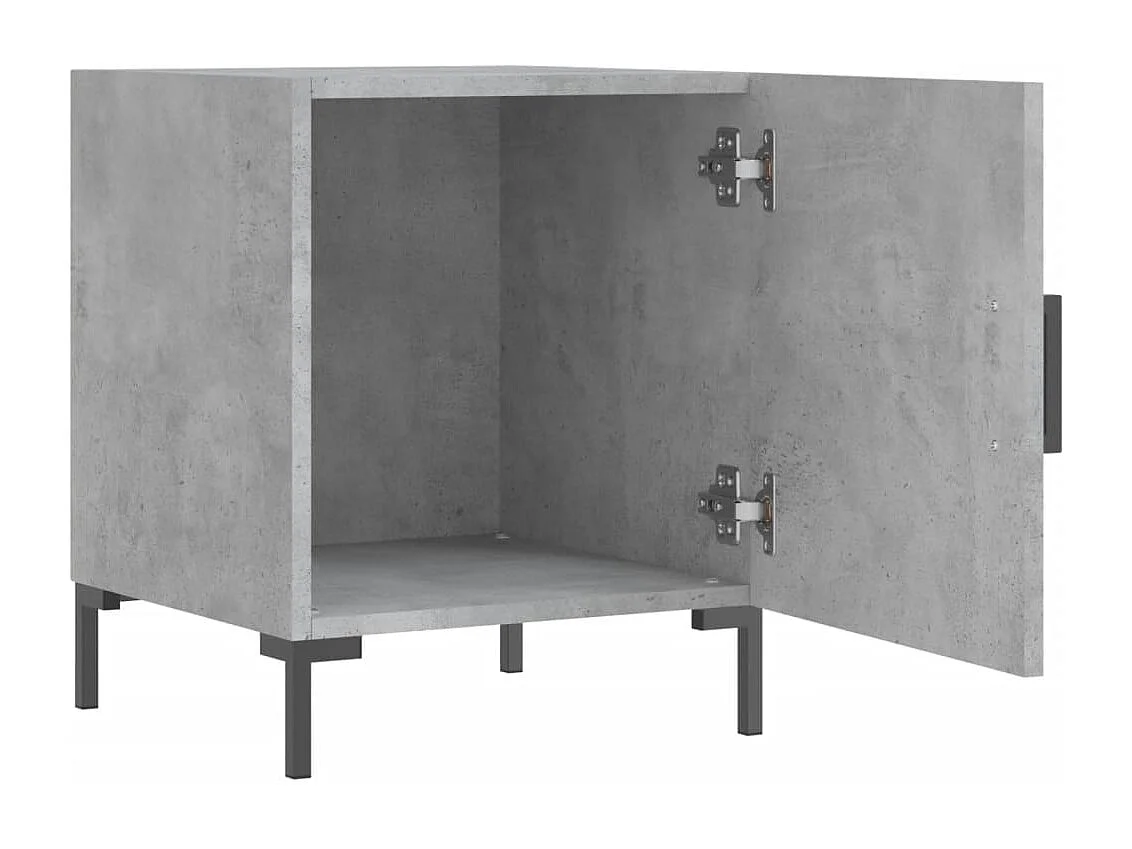 Tables de chevet 2 pcs gris béton 40x40x50 bois d’ingénierie