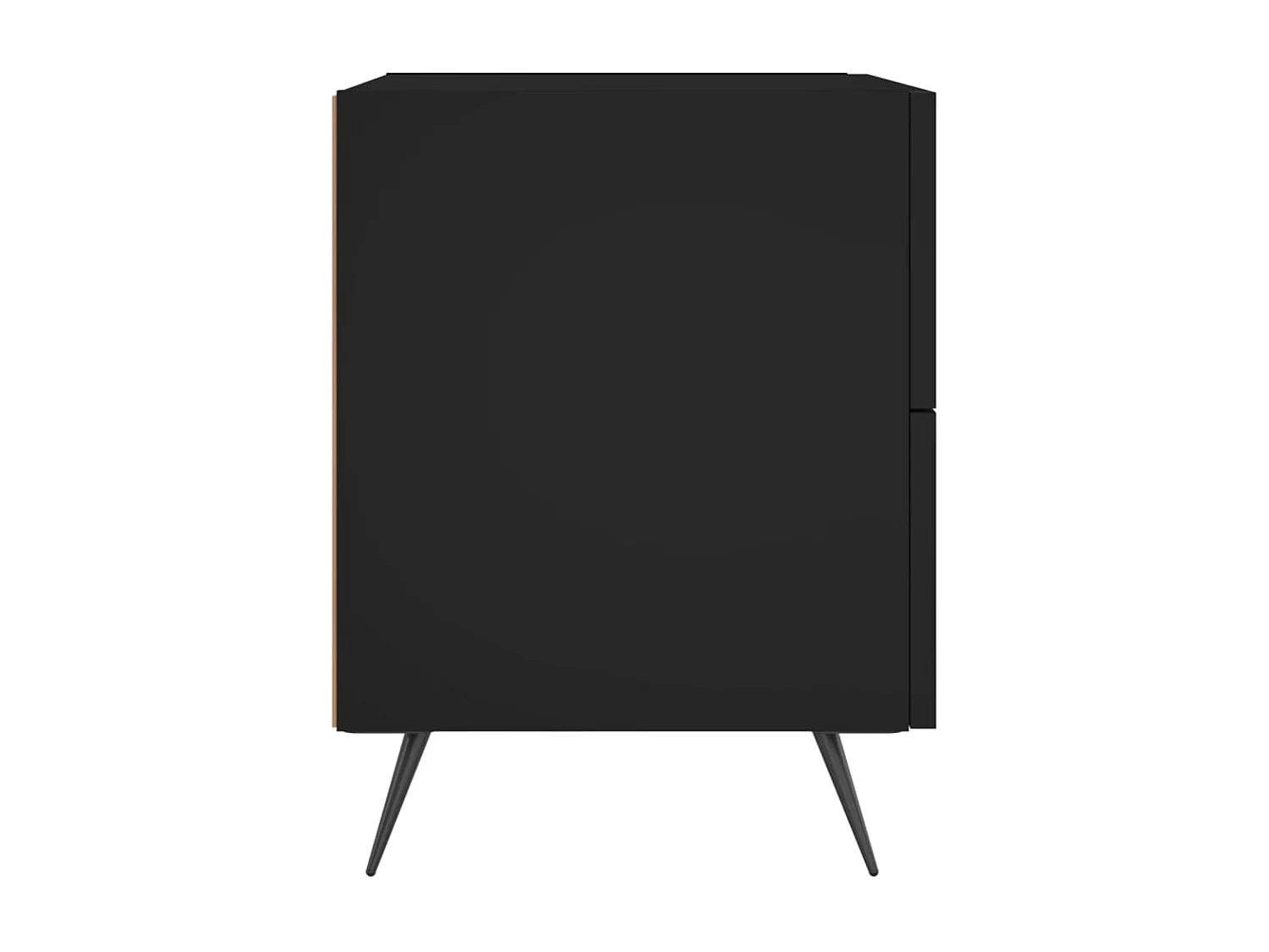 Tables de chevet 2 pcs noir 40x35x47,5 bois d’ingénierie