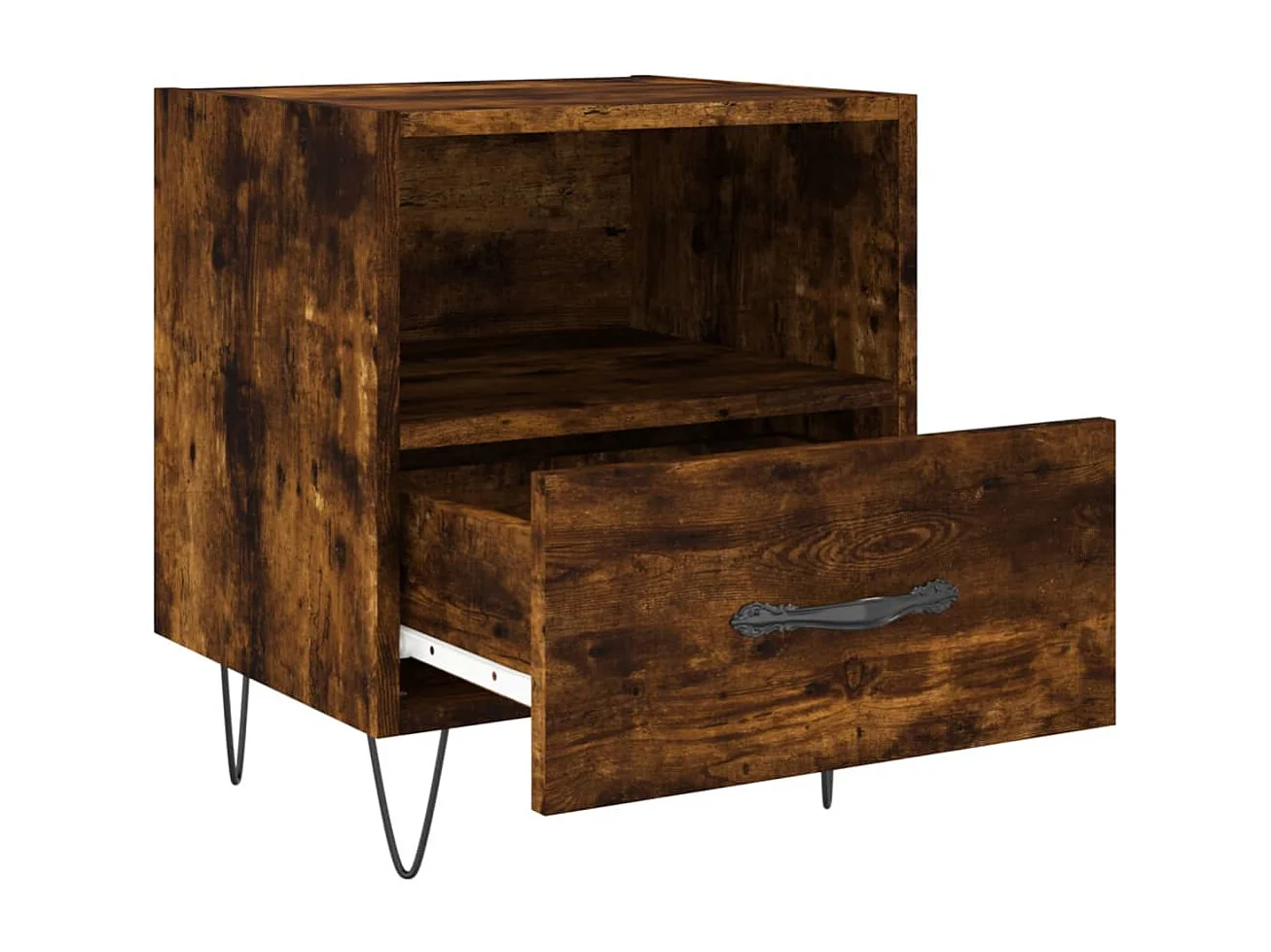 Tables de chevet 2pcs chêne fumé 40x35x47,5 bois d’ingénierie