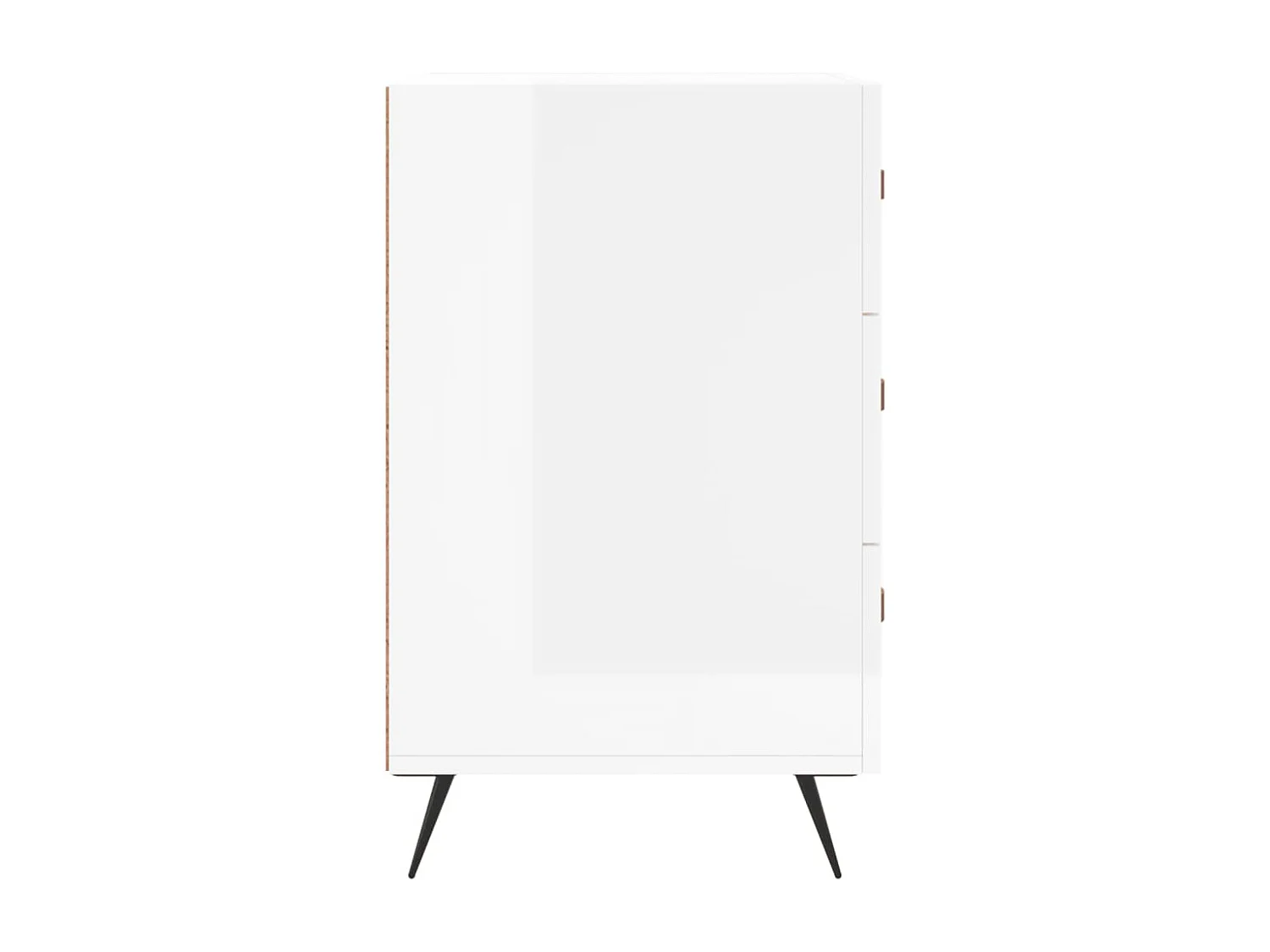 Table de chevet blanc brillant 40x40x66 bois d'ingénierie