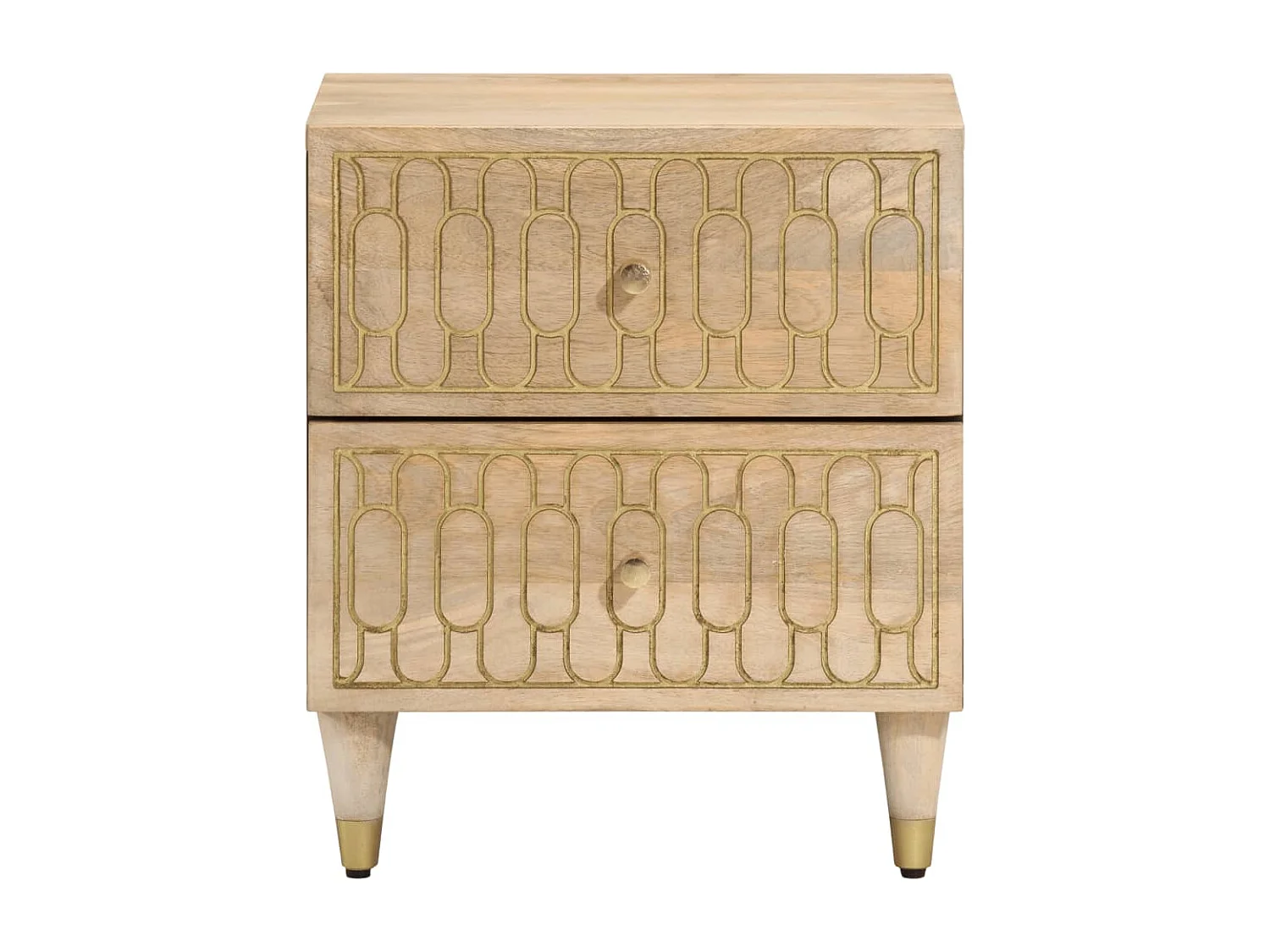 Tables de chevet 2 pcs 40x33x46 Bois de manguier solide