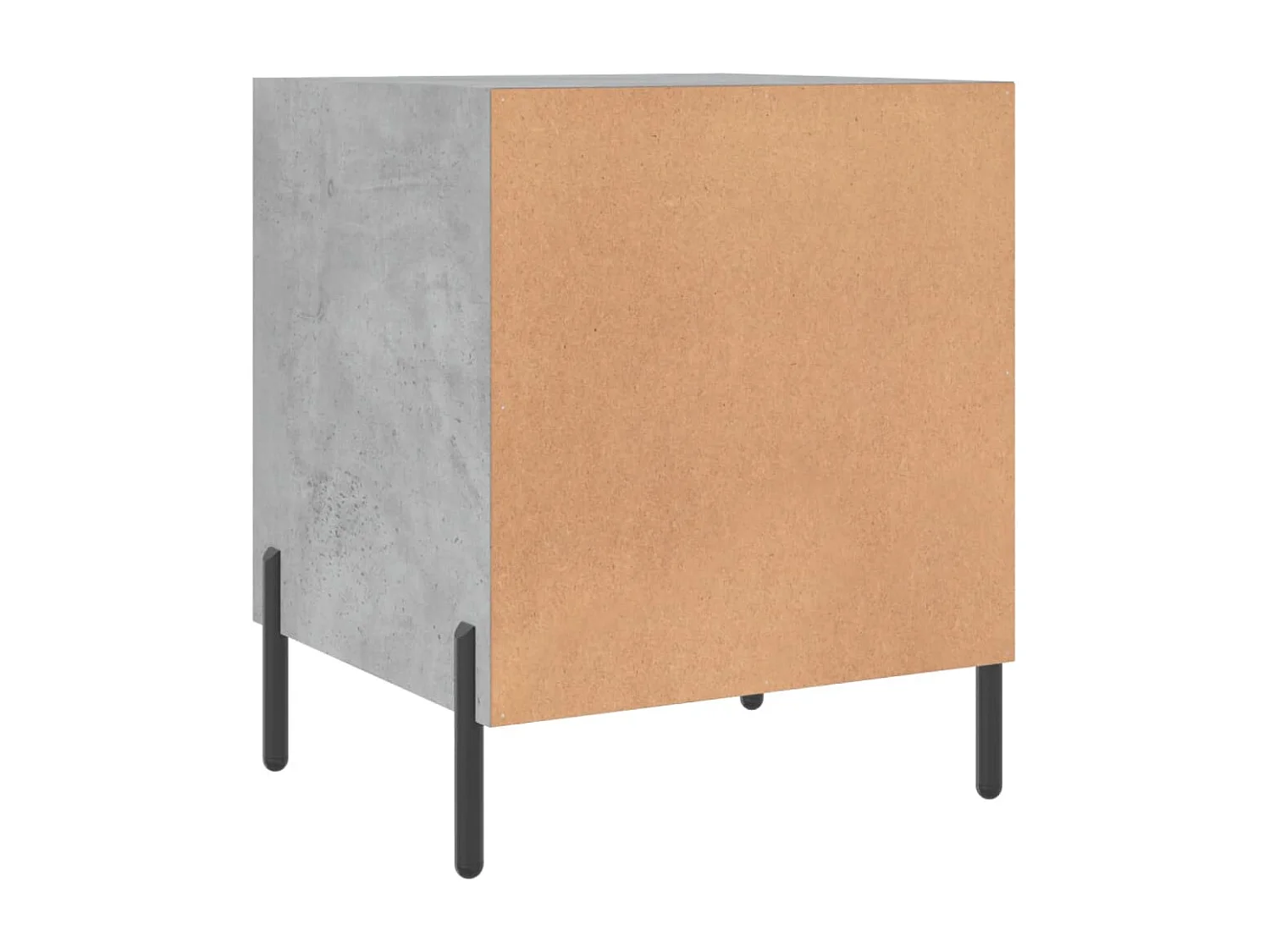 Table de chevet gris béton 40x40x50 bois d’ingénierie