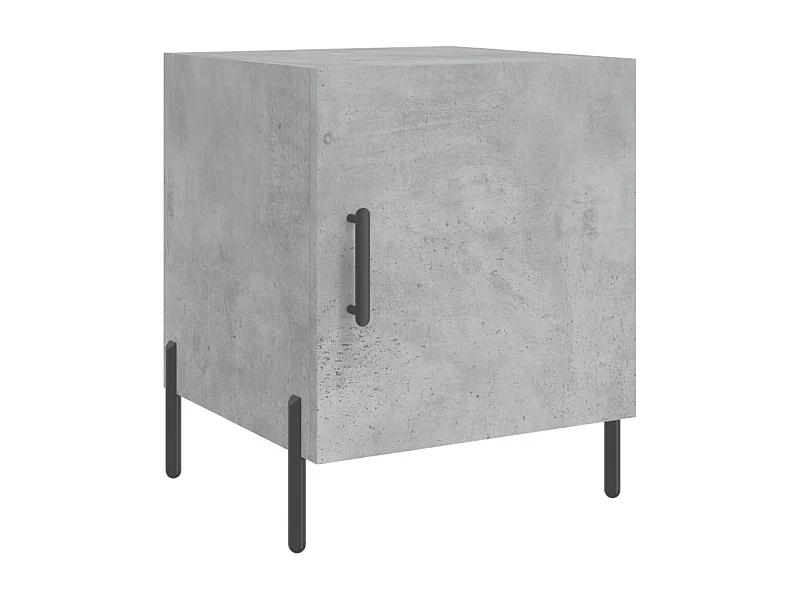 Table de chevet gris béton 40x40x50 bois d’ingénierie