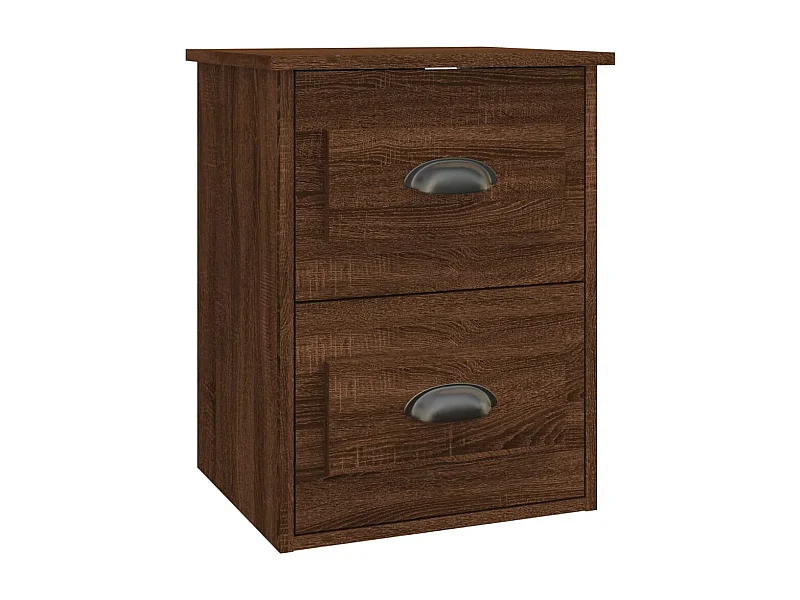 Table de chevet murale chêne marron 41,5x36x53