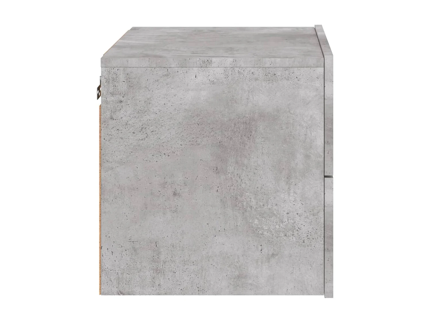 Tables de chevet murales avec lumières LED 2 pcs gris béton