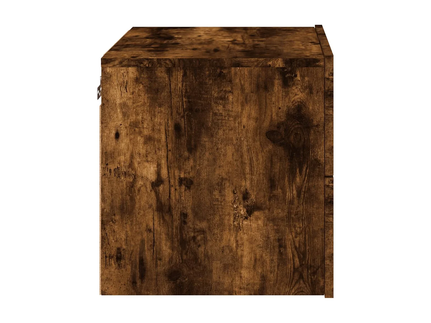 Table de chevet murale avec lumières LED chêne fumé