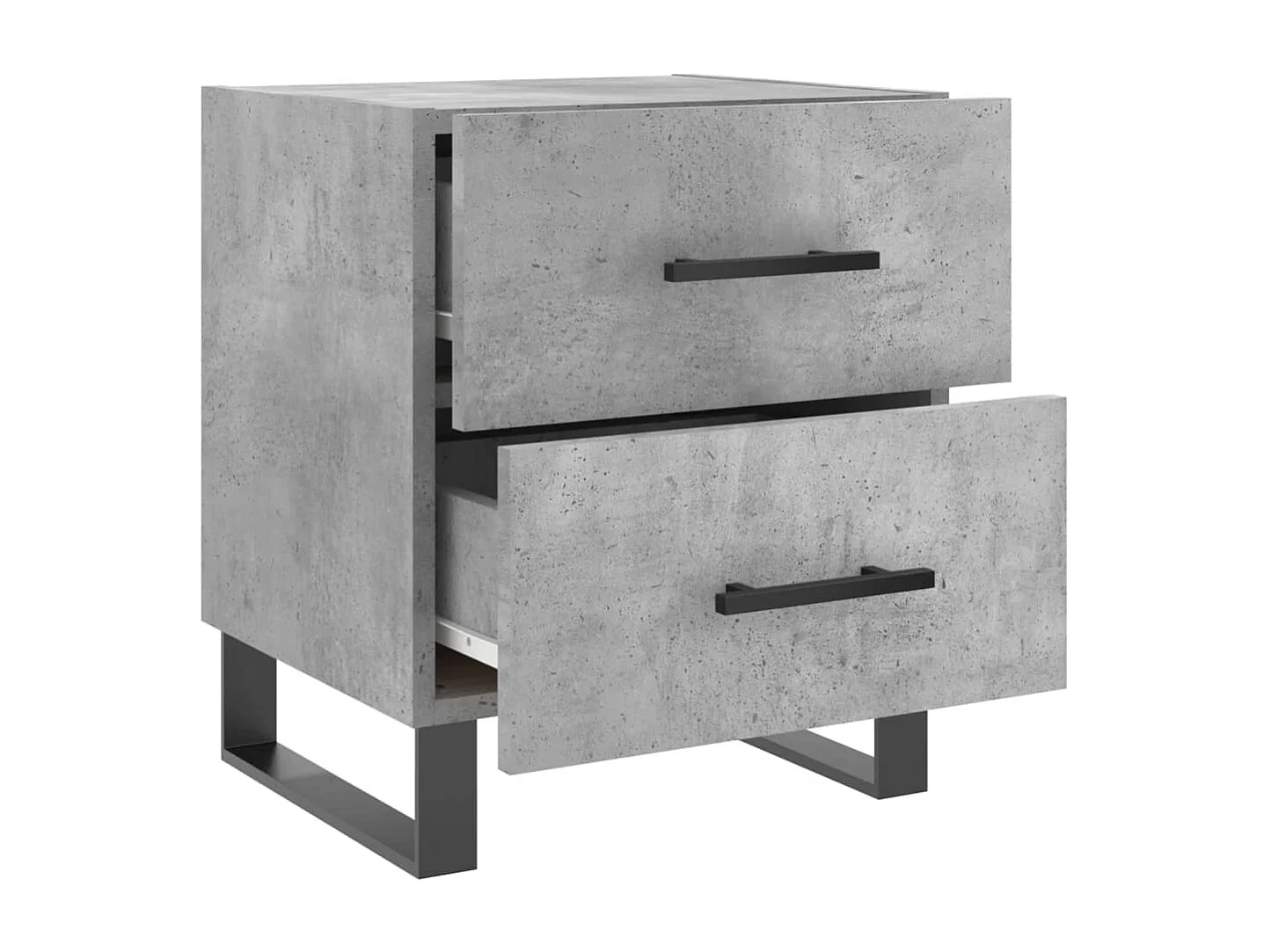 Table de chevet gris béton 40x35x47,5 bois d’ingénierie
