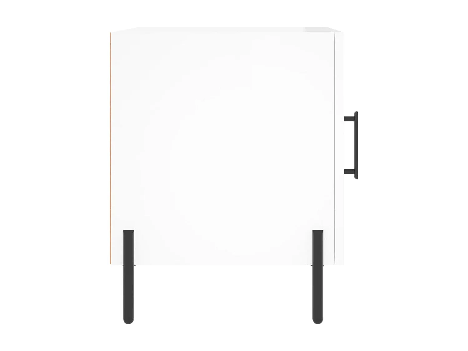 Table de chevet blanc brillant 40x40x50 bois d’ingénierie