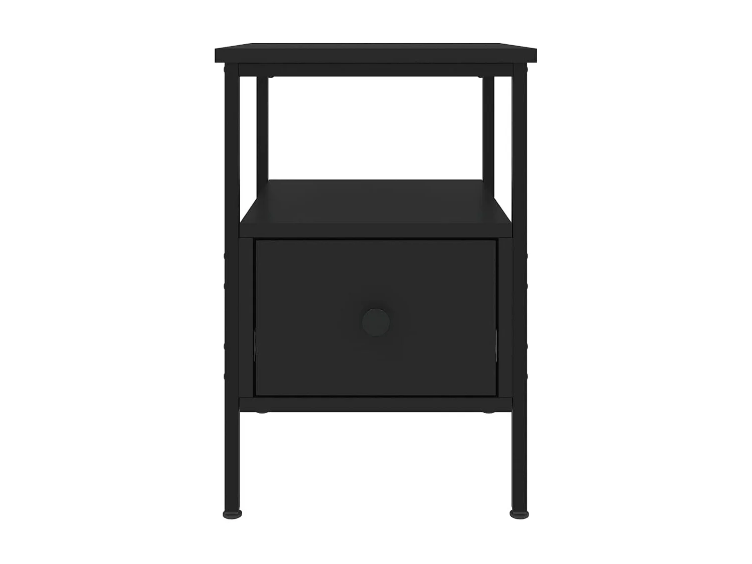 Tables de chevet 2 pcs noir 34x36x50 bois d’ingénierie