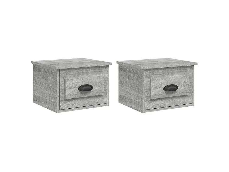 Tables de chevet murales 2 pcs sonoma gris 41,5x36x28