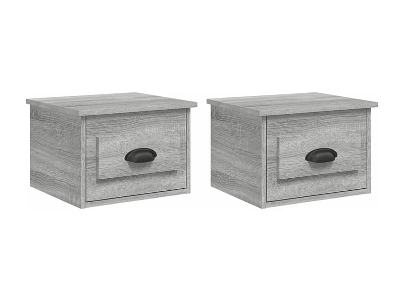 Tables de chevet murales 2 pcs sonoma gris 41,5x36x28