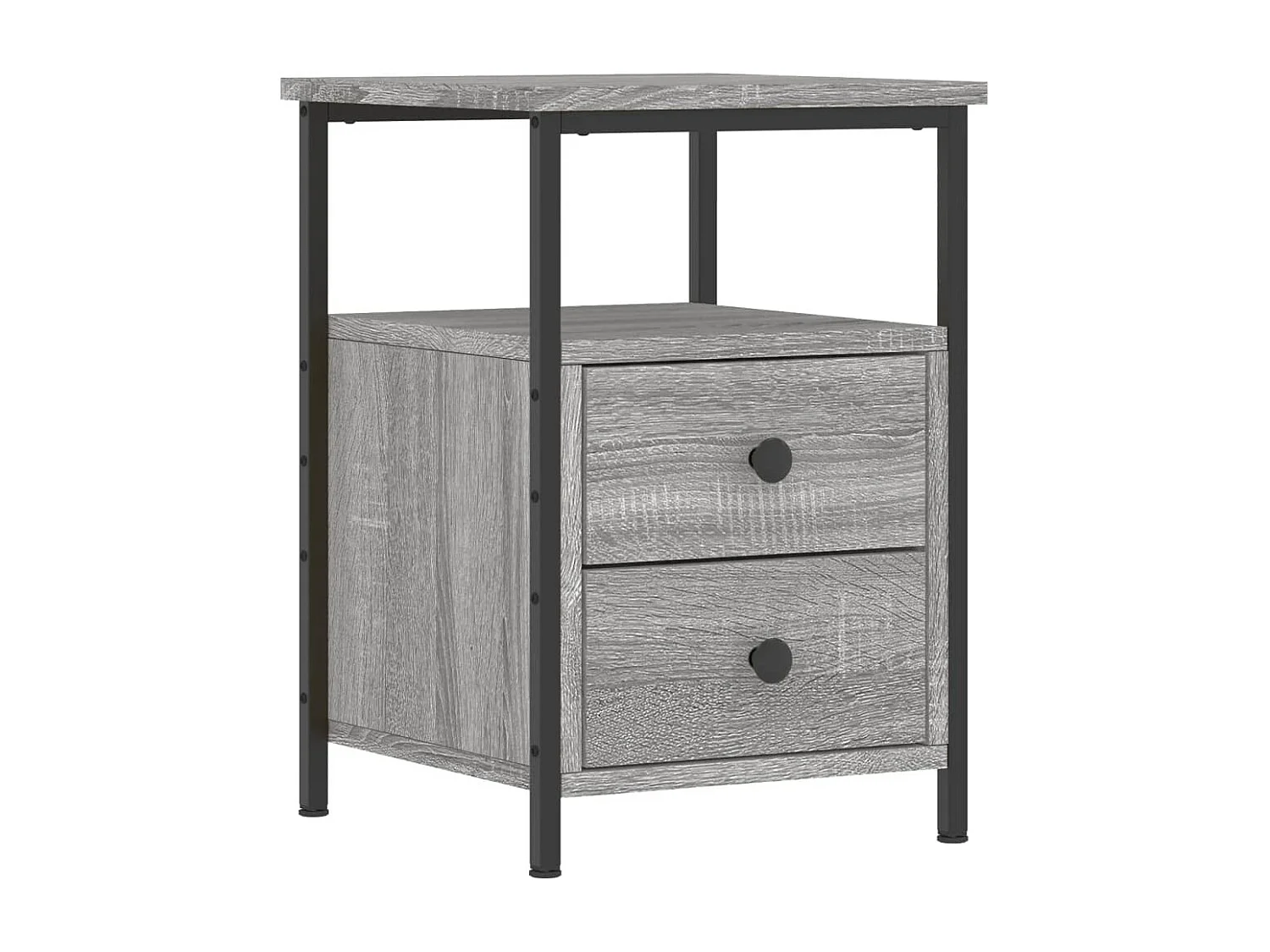 Tables de chevet 2 pcs sonoma gris 34x35,5x50 bois ingénierie