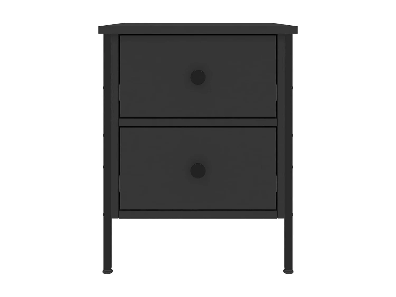 Tables de chevet 2 pcs noir 40x42x50 bois d’ingénierie