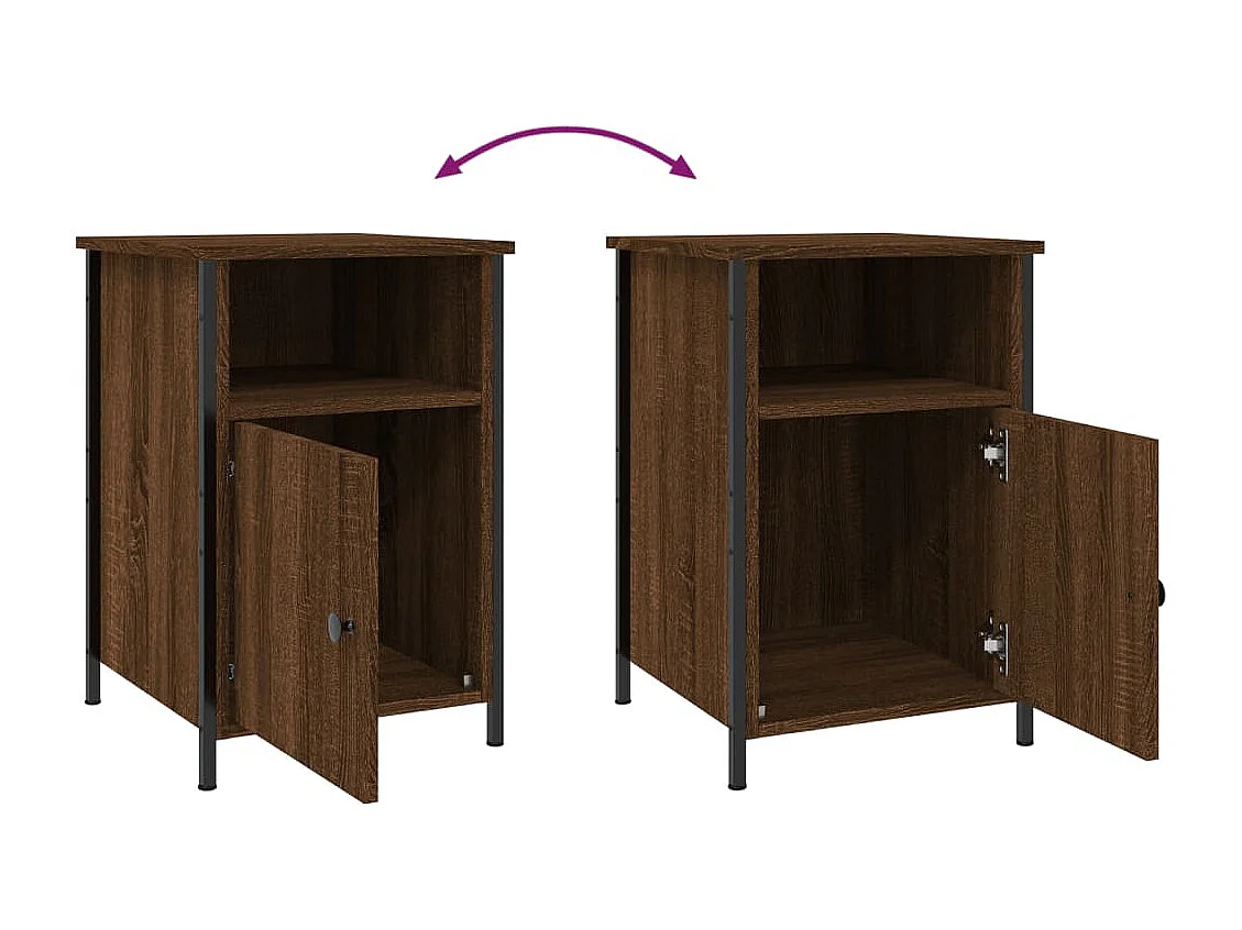 Tables de chevet 2pcs Chêne marron 40x42x60 Bois d'ingénierie