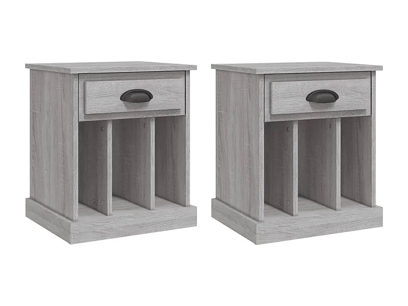 Tables de chevet 2 pcs sonoma gris 43x36x50