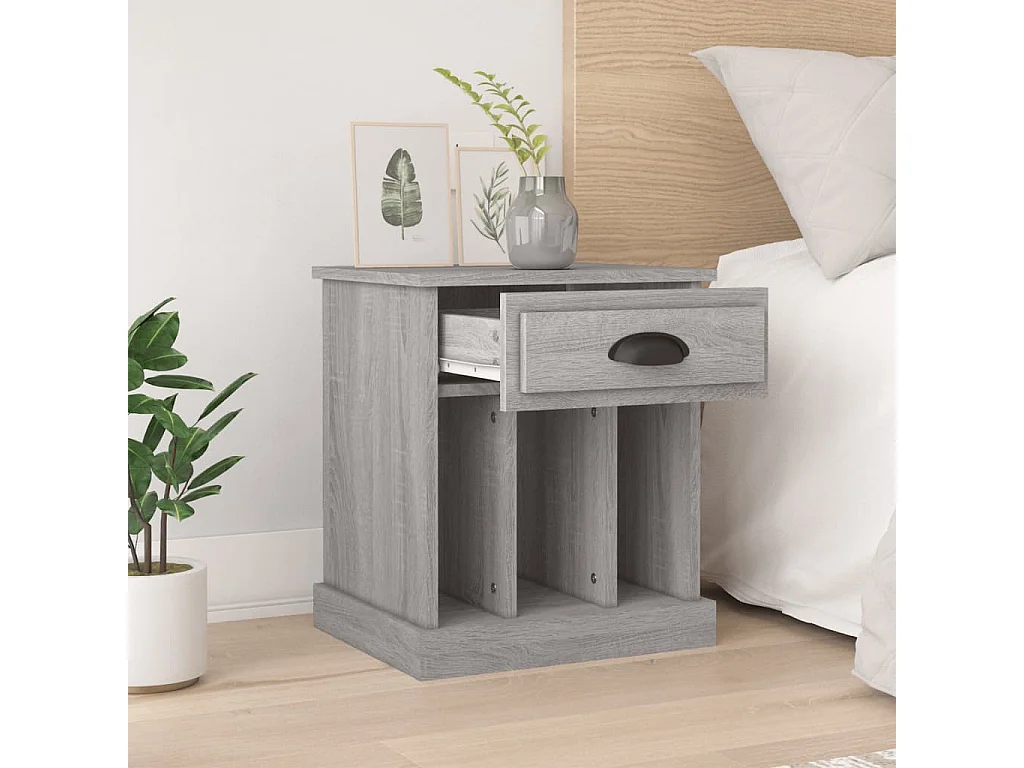 Tables de chevet 2 pcs sonoma gris 43x36x50