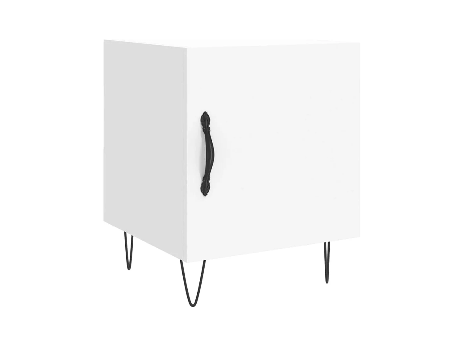 Table de chevet blanc 40x40x50 bois d’ingénierie