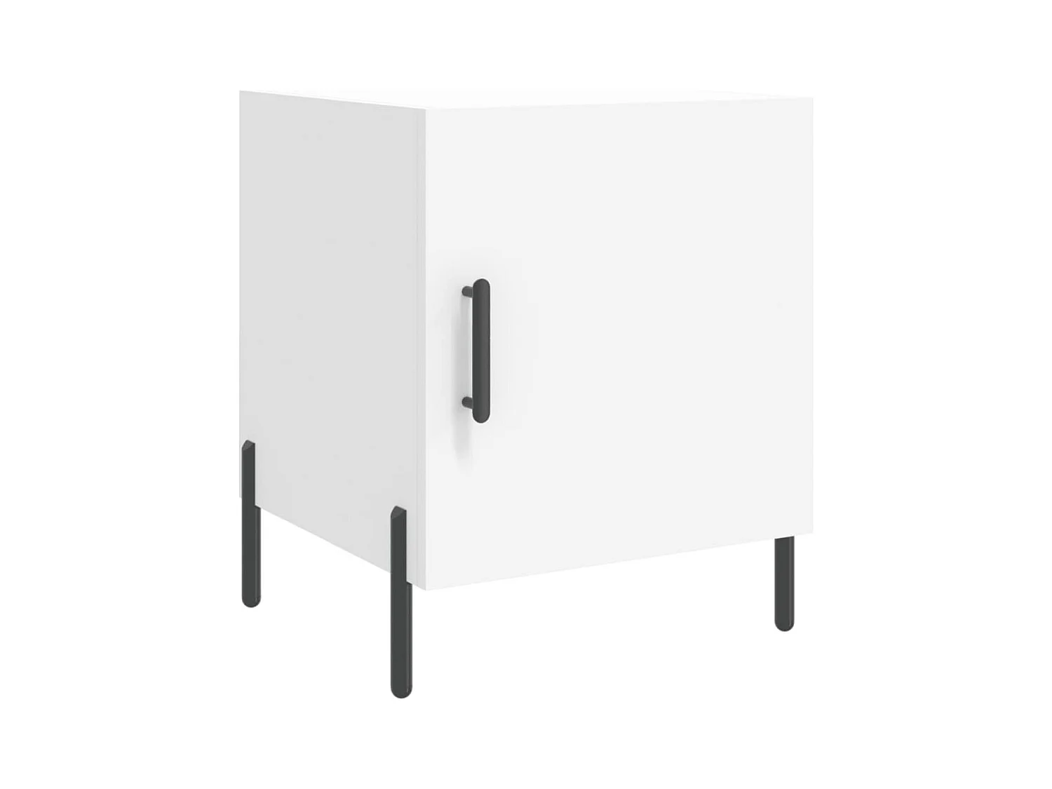Table de chevet blanc 40x40x50 bois d’ingénierie