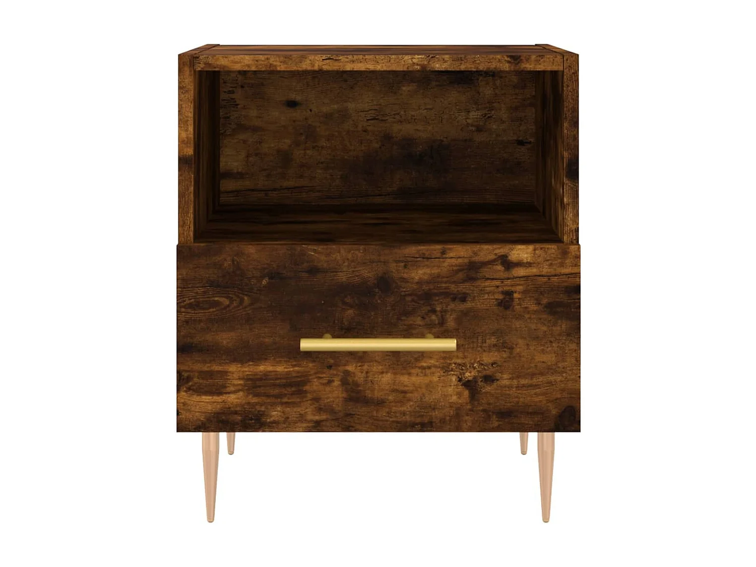 Tables de chevet 2pcs chêne fumé 40x35x47,5 bois d’ingénierie