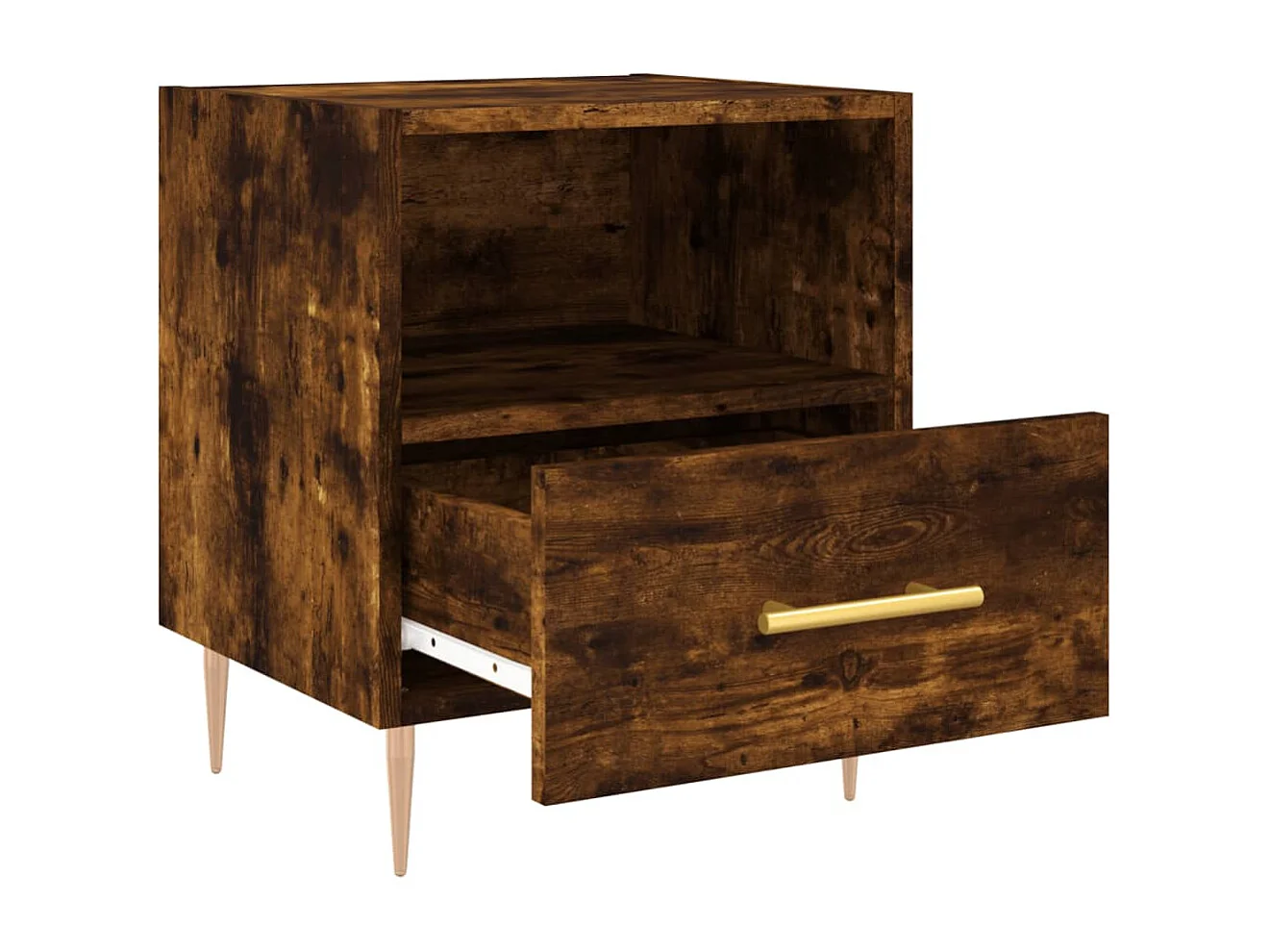 Tables de chevet 2pcs chêne fumé 40x35x47,5 bois d’ingénierie