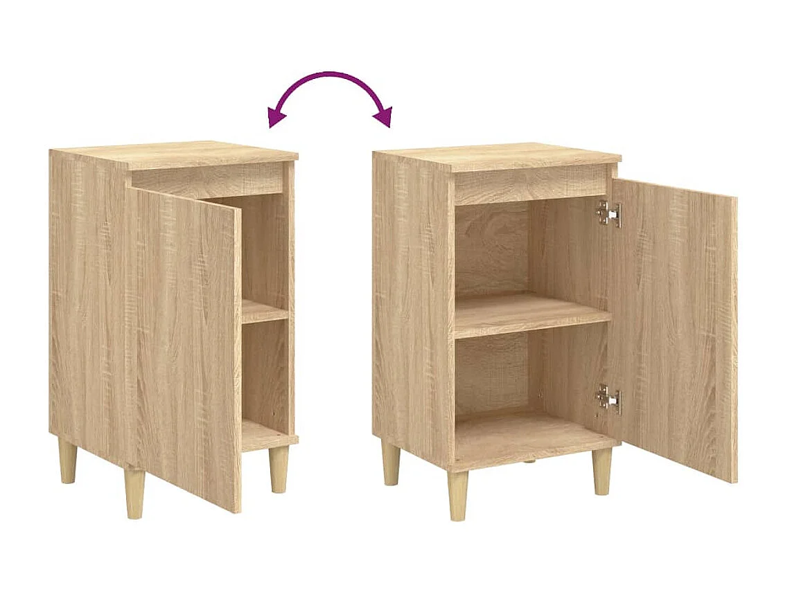 Tables de chevet 2pcs chêne sonoma 40x35x70 bois d'ingénierie