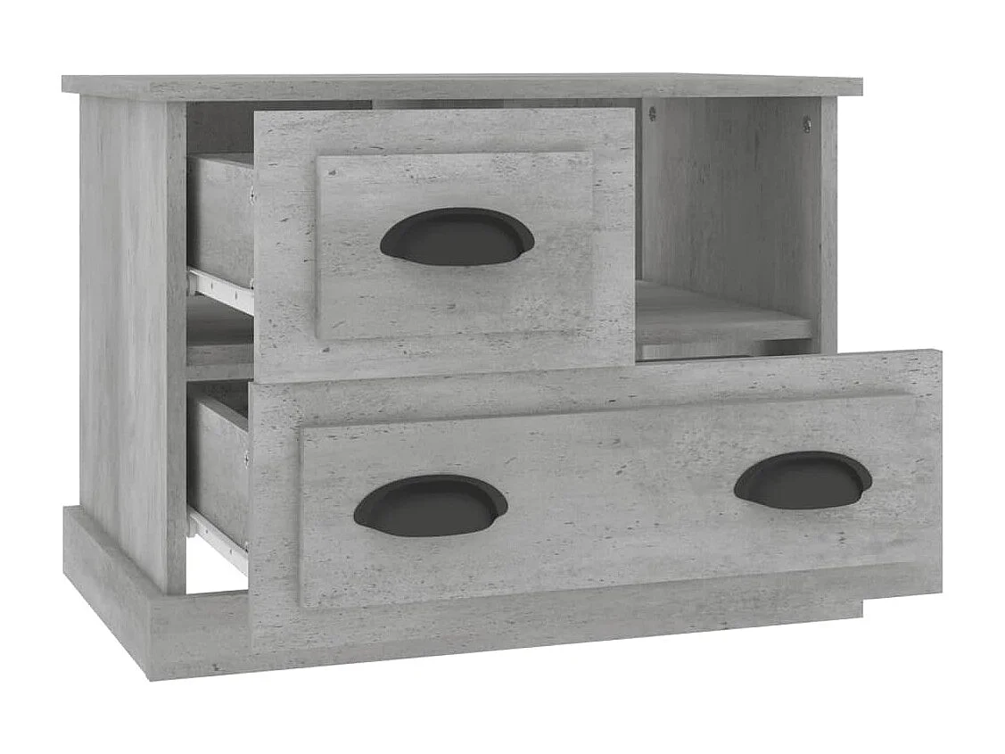 Table de chevet gris béton 60x39x45