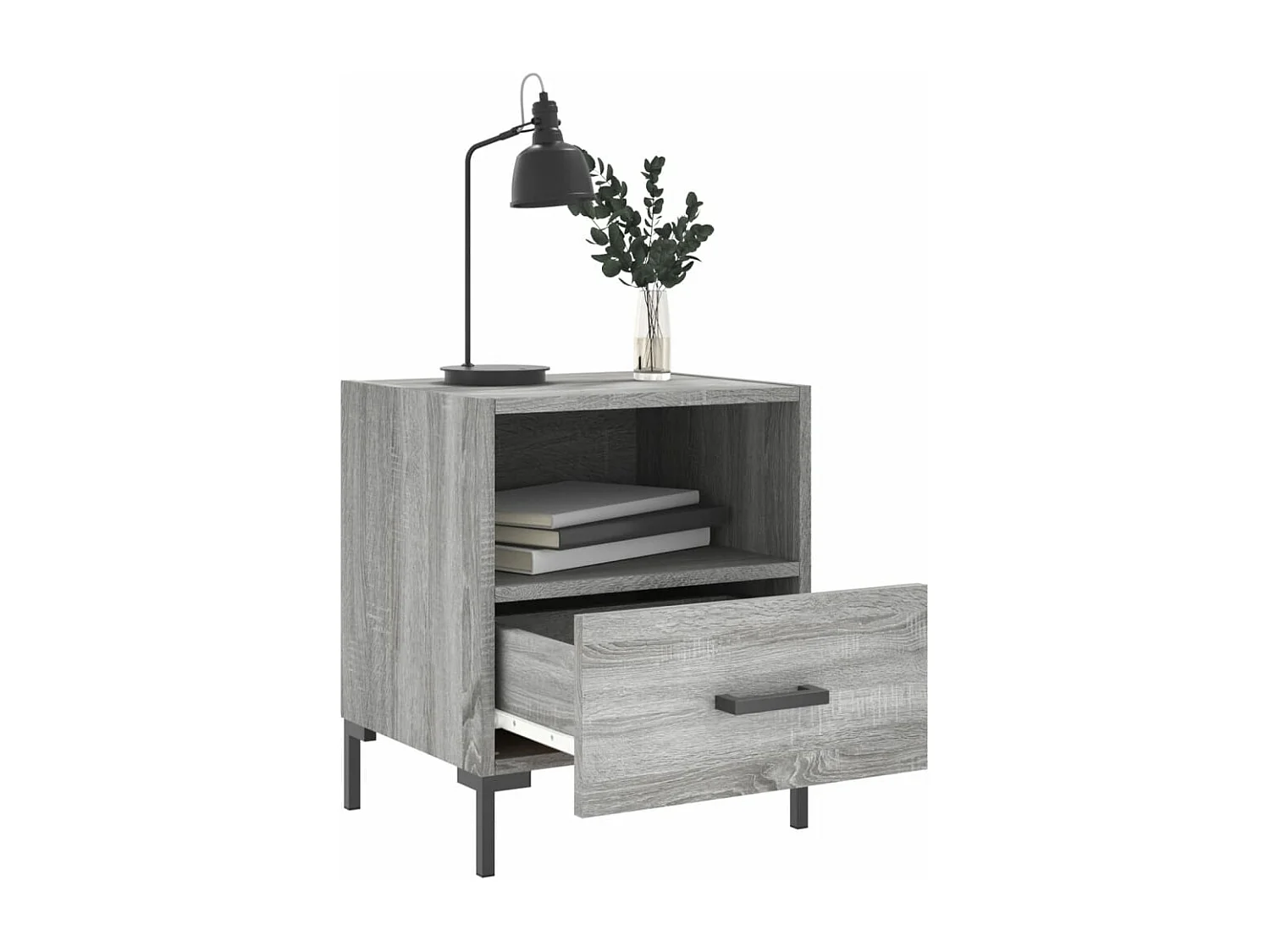 Tables de chevet 2 pcs sonoma gris 40x35x47,5