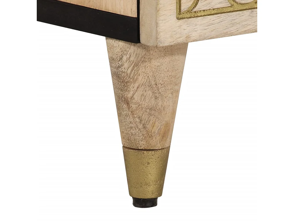 Tables de chevet 2 pcs 40x33x46 Bois de manguier solide