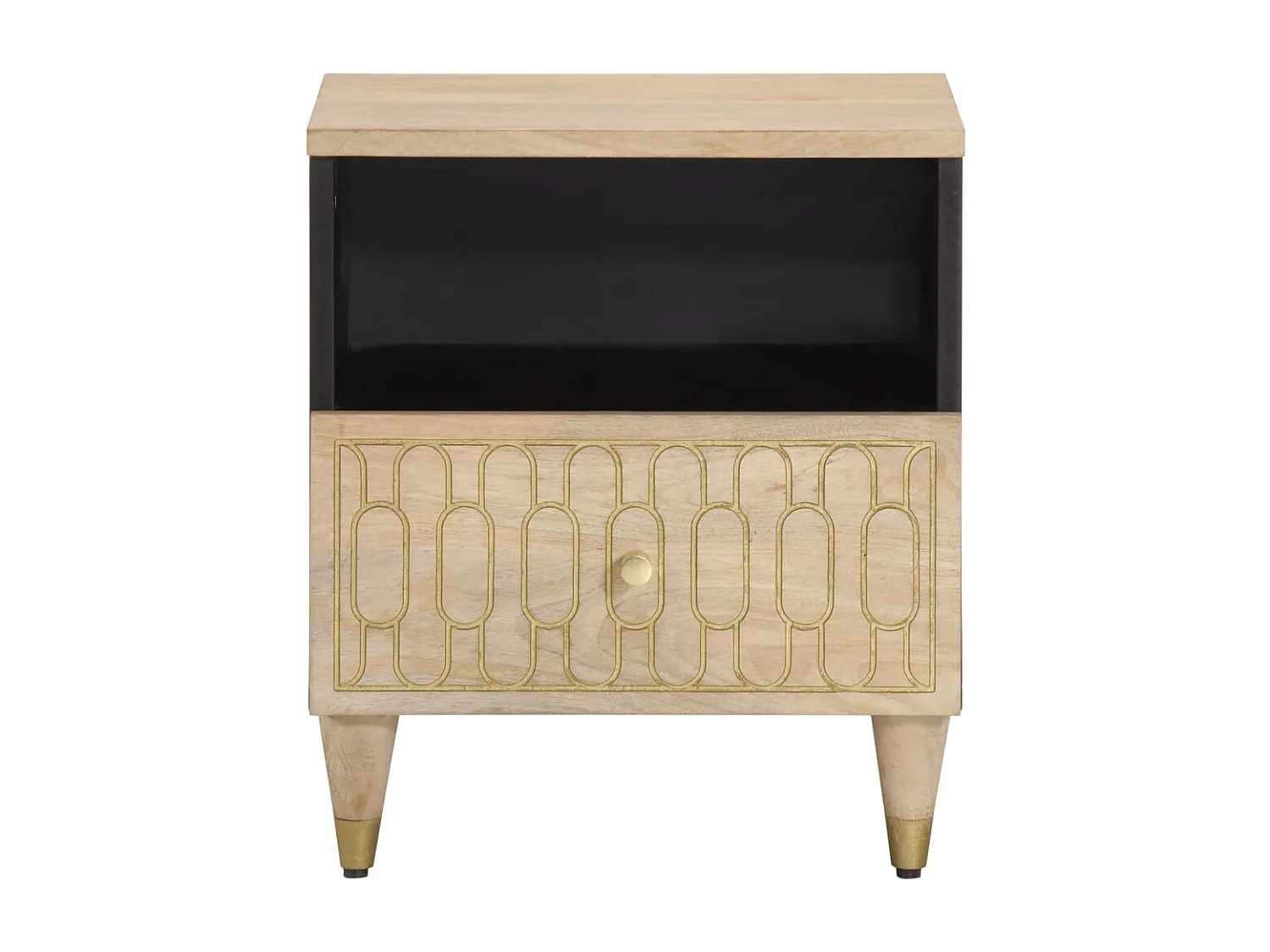 Tables de chevet 2 pcs 40x33x46 Bois de manguier solide