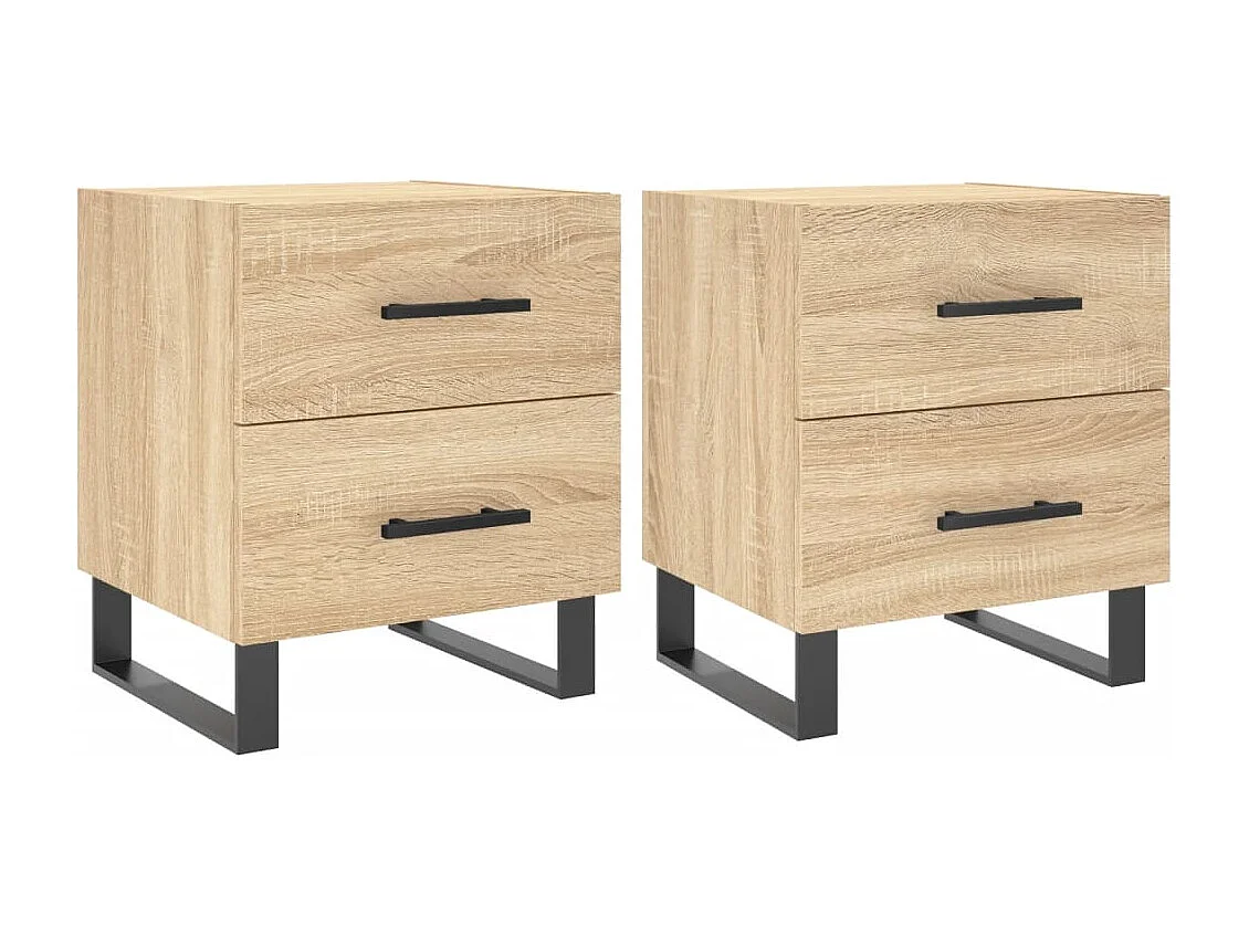 Tables de chevet 2 pcs chêne sonoma 40x35x47,5