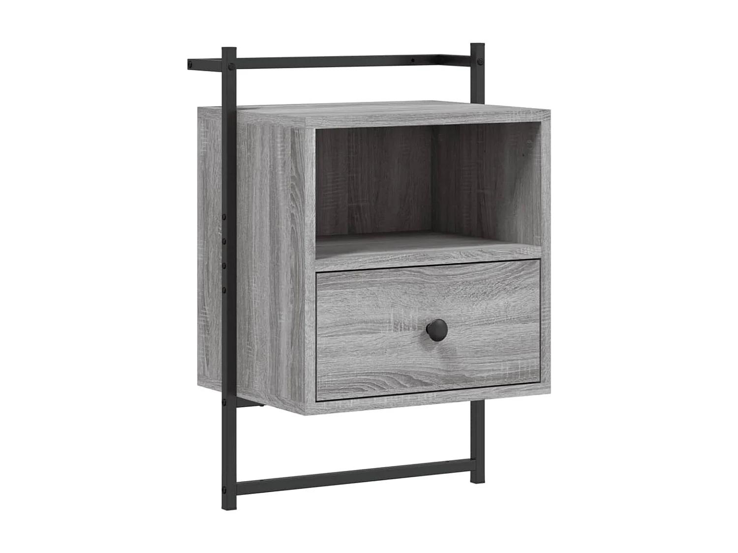 Table de chevet murale sonoma gris 40x30x61 bois d'ingénierie